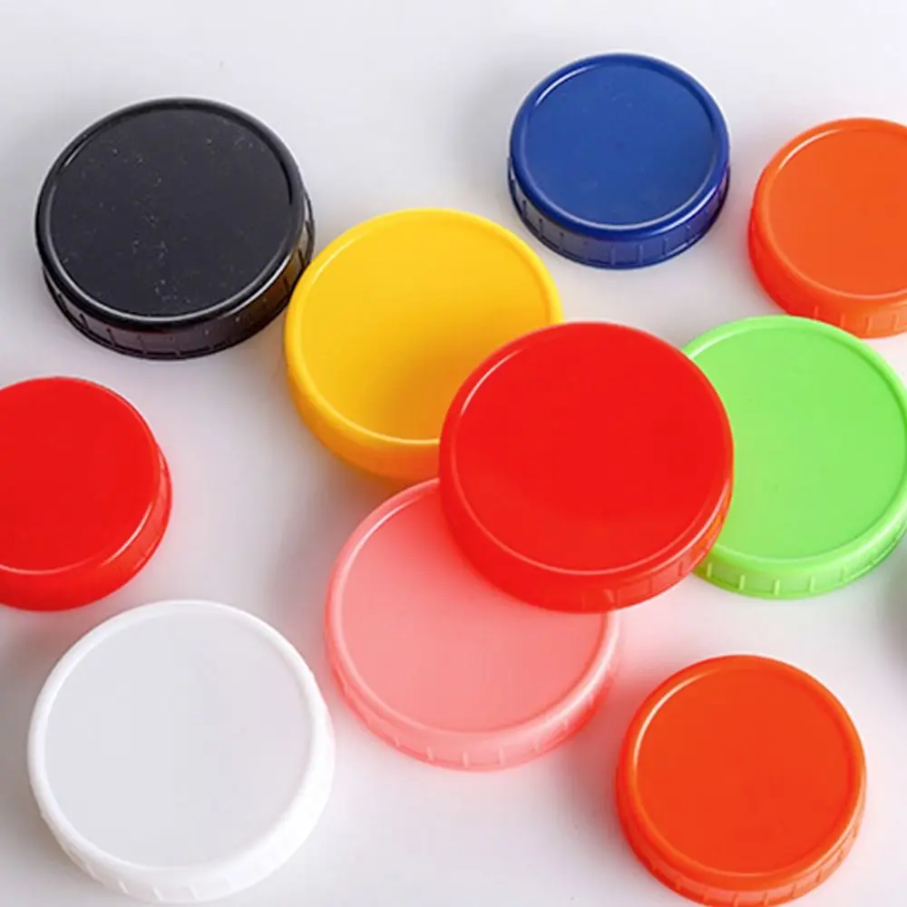 6Pcs Reusable Mason Jar Lid Seal Bottle Cover Good Seal for Wide Mouth Jar 70mm 86mm Plastic Leak-proof Durable Kitchen Tool