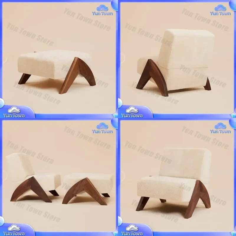 for Nordic minimalist solid wood leisure chair for small apartment living room wabi sabi sandy wind B&B designer art single