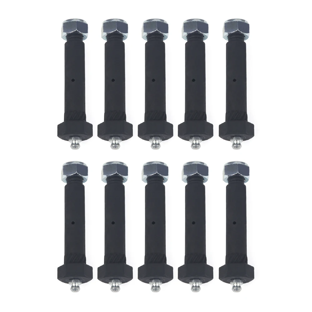 

10Pcs/set Trailer Axle Spring Shackle Grease Type Eye Wet Bolt 9/16 x 3" For 2000#, 3500#, 5200#, 6000# and 7000# Axles