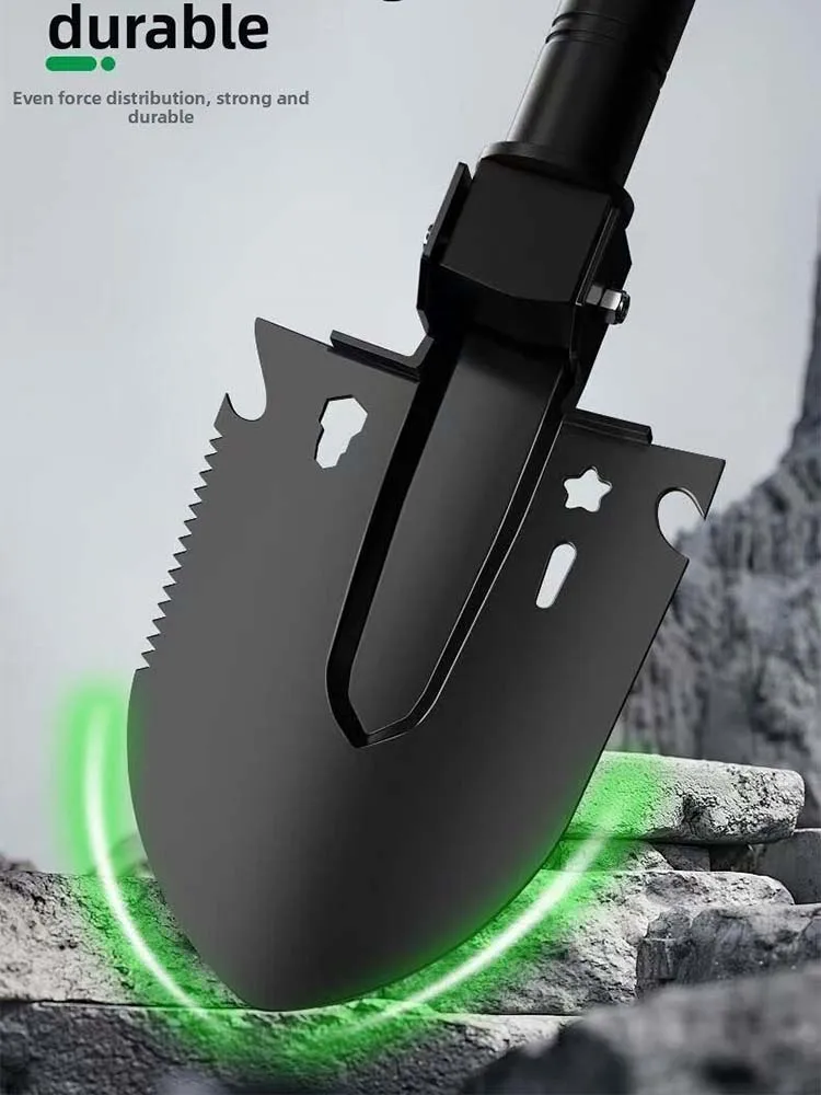 Multifunction Folding Survival Shovel Portable Engineer Shovel for Disaster Recovery Car Emergency Camping Digging and Gardening