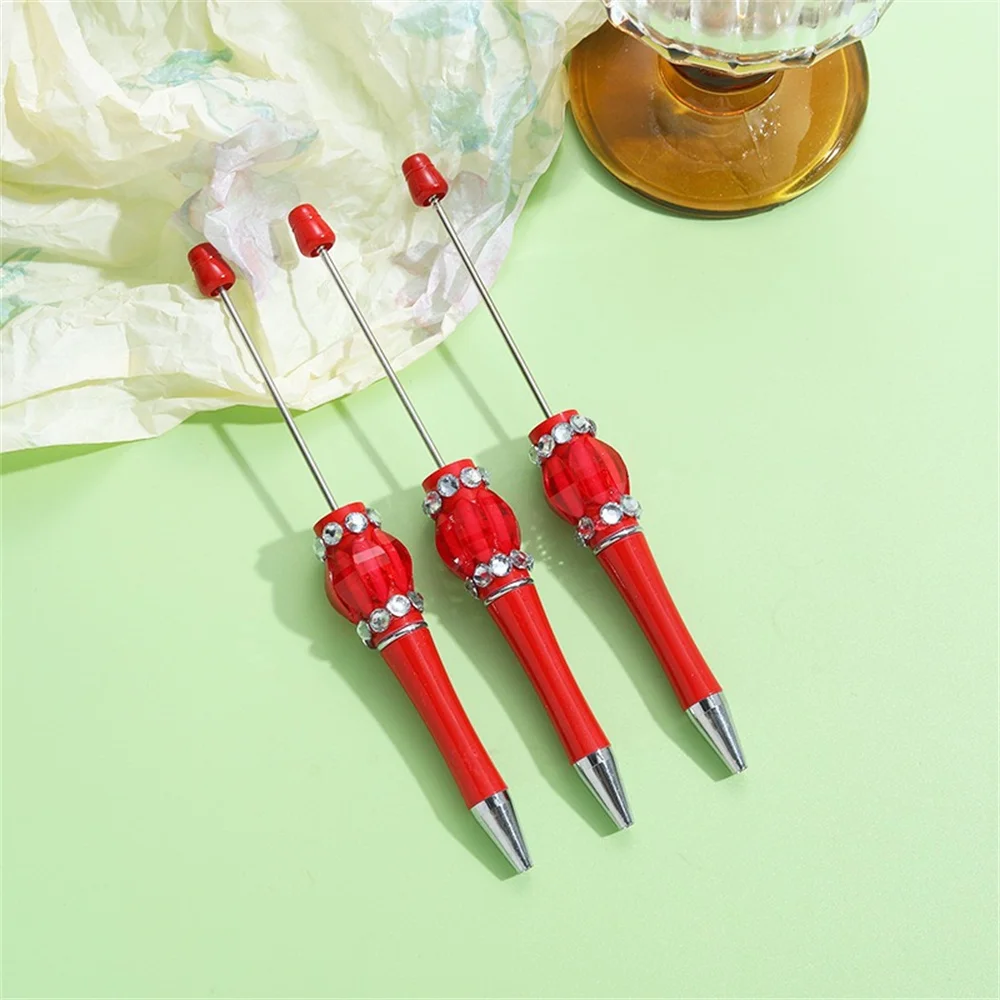 Q88 Girl Full Diamond Lantern Bead Pen DIY Handmade Stick Diamond Ballpoint Pen Beaded Student Pen Gift Pen