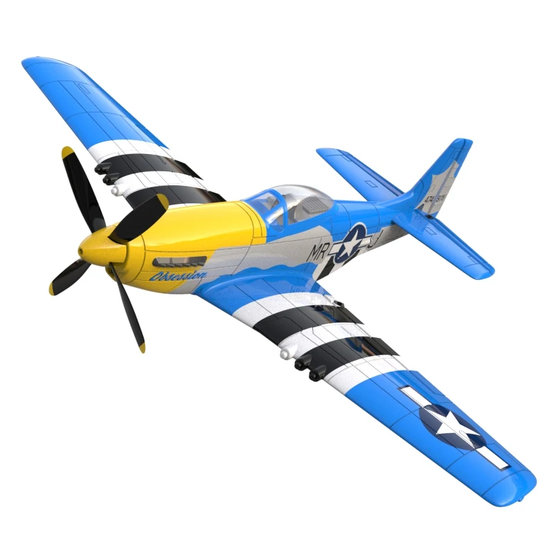 2Pcs 4-Blade Propeller for Volantex 4CH 400mm P-51Mustang RC Plane,with Saver and Adapter,Spare Replacement Accessories
