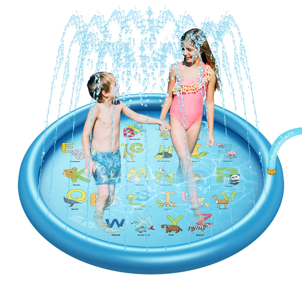 170cm  Kids Inflatable Round Water Splash Toy Play Pools Children Outdoor Funny Toys Playing Sprinkler Mat Yard Water Spray Pad