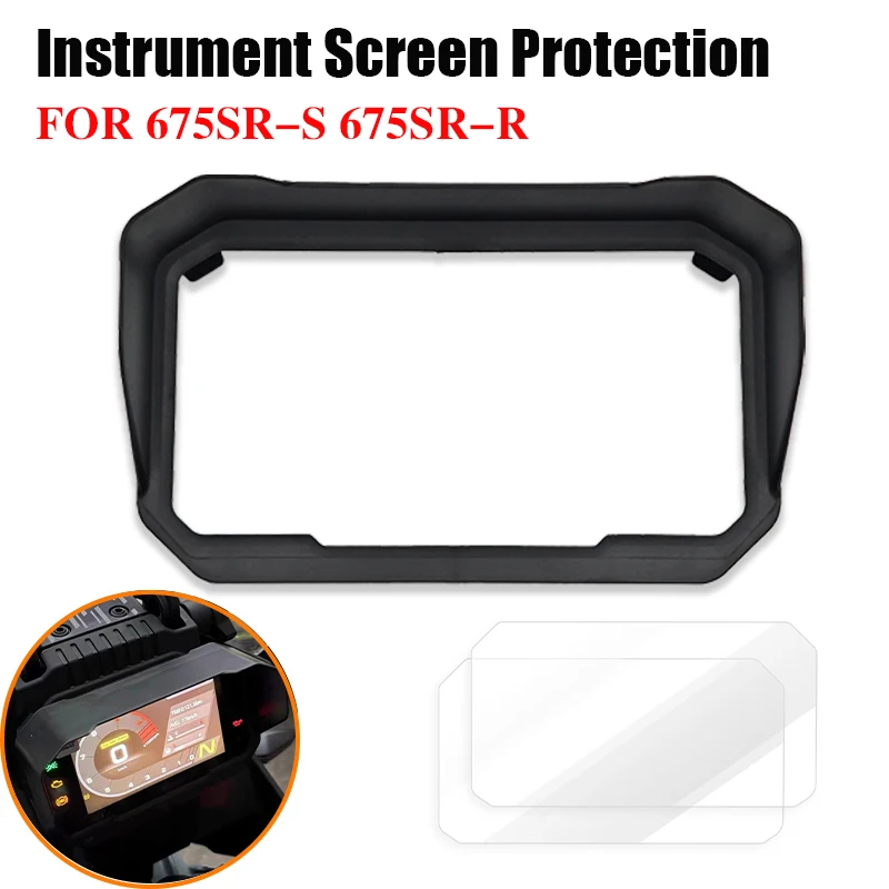 Sun Visor Instrument Hat For CFMOTO CF 675SR 675SS 675sr ss 675 SR SS 2024 Screen Scratch Protection Film Sun Visor Cover Set