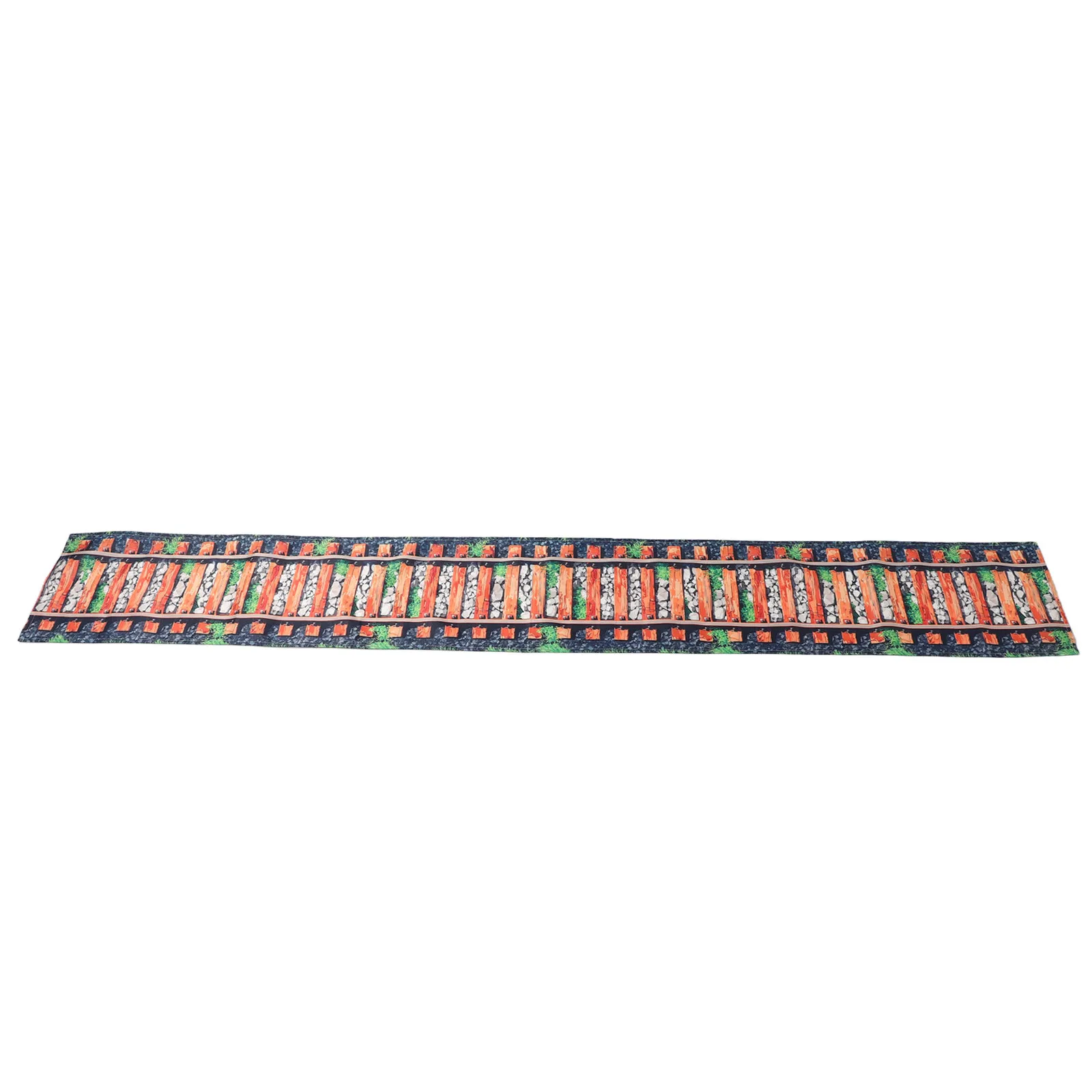 Railroad Track Table Runner Wild West Party Theme Kitchen Dining Tablecloth Indoor Outdoor Home Party Holiday Decor 13x90.5 Inch