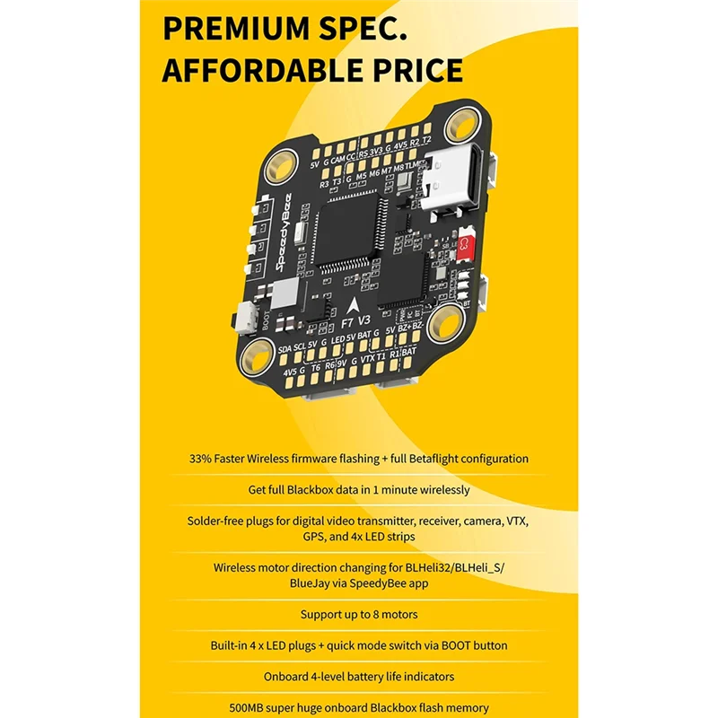 

F7 V3 BL32 50A 30X30 Flying Tower 4IN1 ESC 30X30mm Stack For FPV Freestyle Drone FC