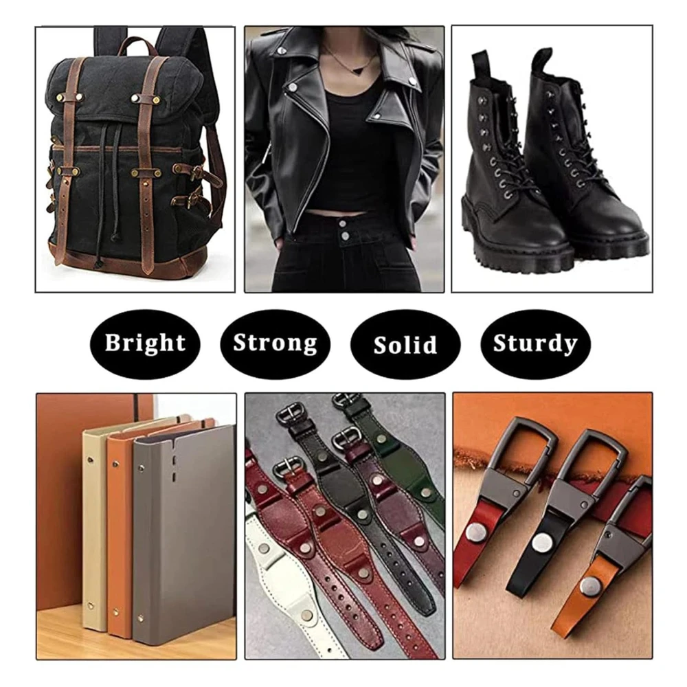 50/100/150 مجموعات مسامير M5 * 4 برشام Headbands شيكاغو مسامير محفظة ذاتية الصنع السحابات الأمتعة الجلود الحرفية الملابس