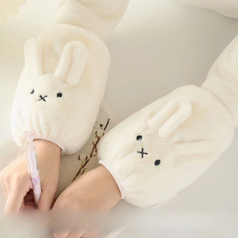 Cartoon Kawaii Miffy New Sleeves Female Autumn Plush Resistant To Dirt Sleeve Protector Wear-resistant Soft Practical Good Looks