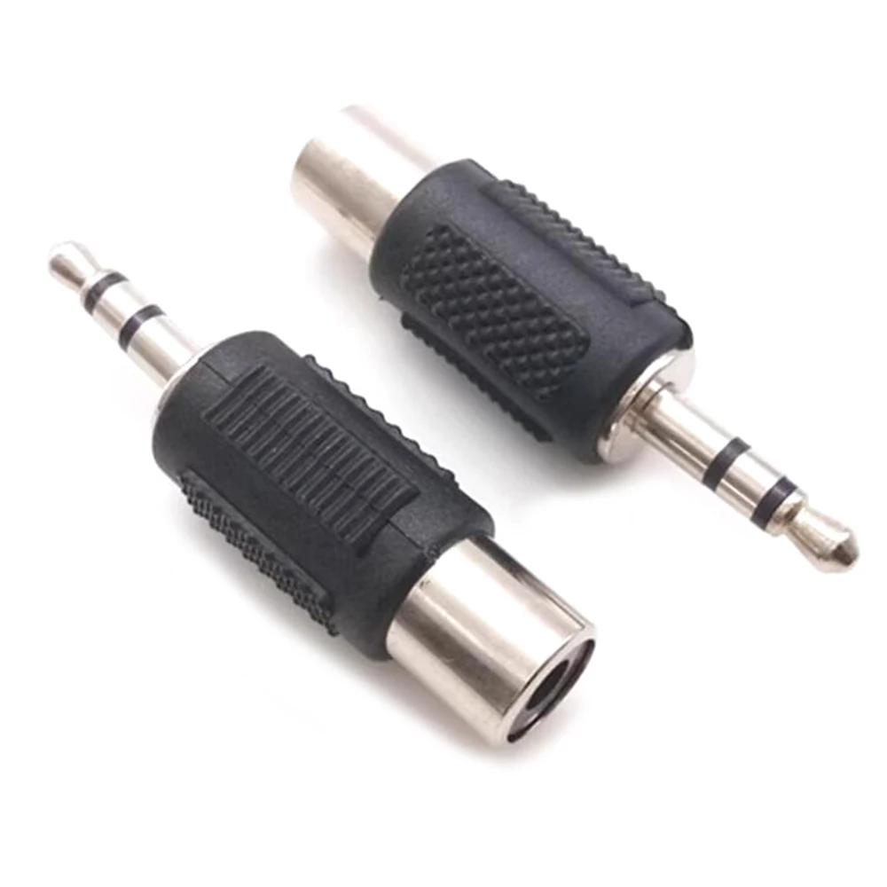 10pcs Dual Channel 3.5mm Male to RCA Female Conversion Connector Plug 3.5mm Coaxial Adapter Lotus Jack Audio Accessory Wholesale