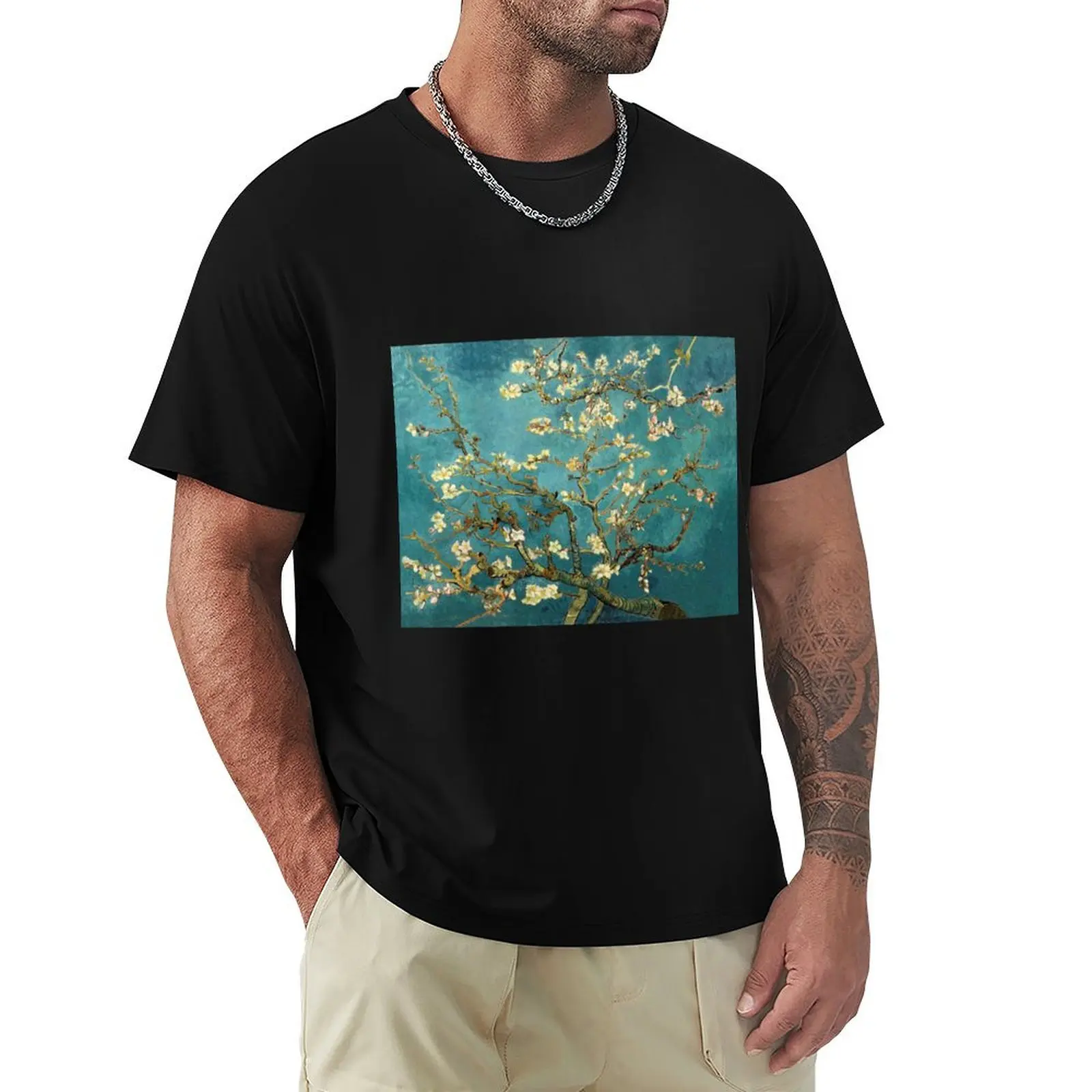 van Gogh Almond Blossoms Famous Paintings Impressionism T-Shirt Streetwear Print Tee Shirt