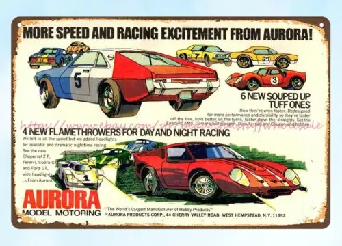 pub cafe metal signs 1970 slot cars motoring hobby ads metal tin sign