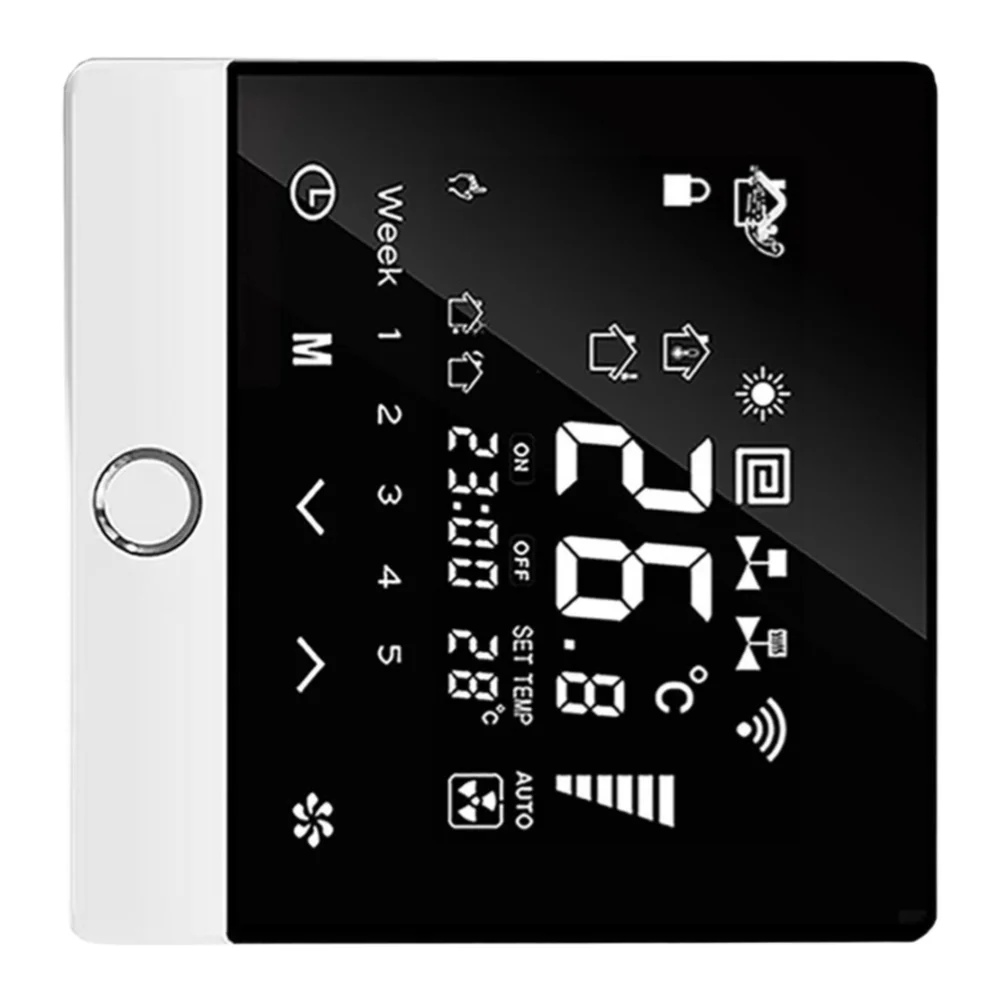 WiFi for Smart Thermostat for Central Air Conditioning Systems Programmable Temperature Controller 220V 5-40C Black