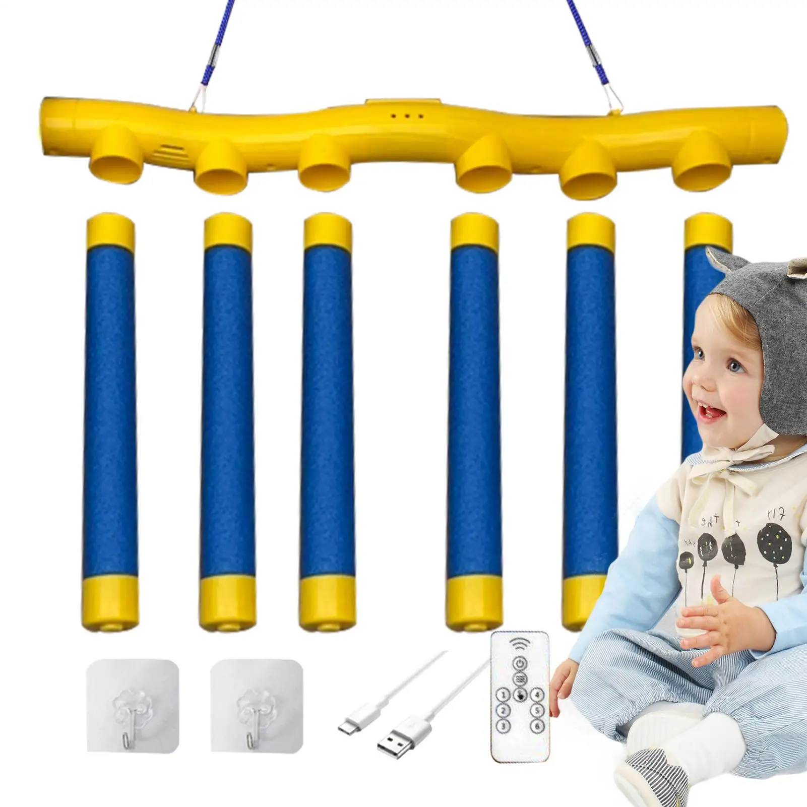 Falling Sticks Game Falling Sticks Catching Game Hand Eye Coordination Reactivity Training for Kids Yellow and Blue  Adjustable