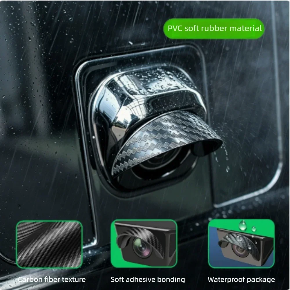 2PCS Universal Car Backup Camera Rain Shield Self-Adhesive Waterproof Protector Reverse Camera Protective Rain Cover for Vehicle view 5