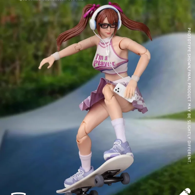 15cm In Stock CRAZY FIGURE LT005 Sporty Girl-Yoyo 1/12 Scale Action Figure Flexible Mini Body Joint Mobile Doll Ornament Gift