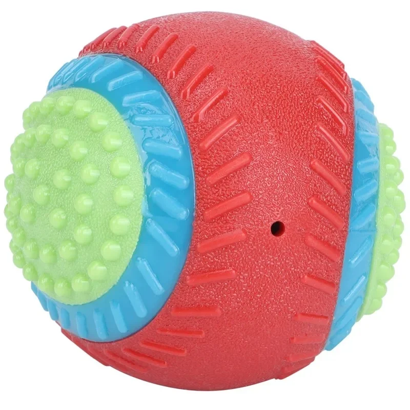 Beef Flavor Scented Dog Rubber Ball Elastic Interactive Training Toy for Aggressive Chewers 8cm