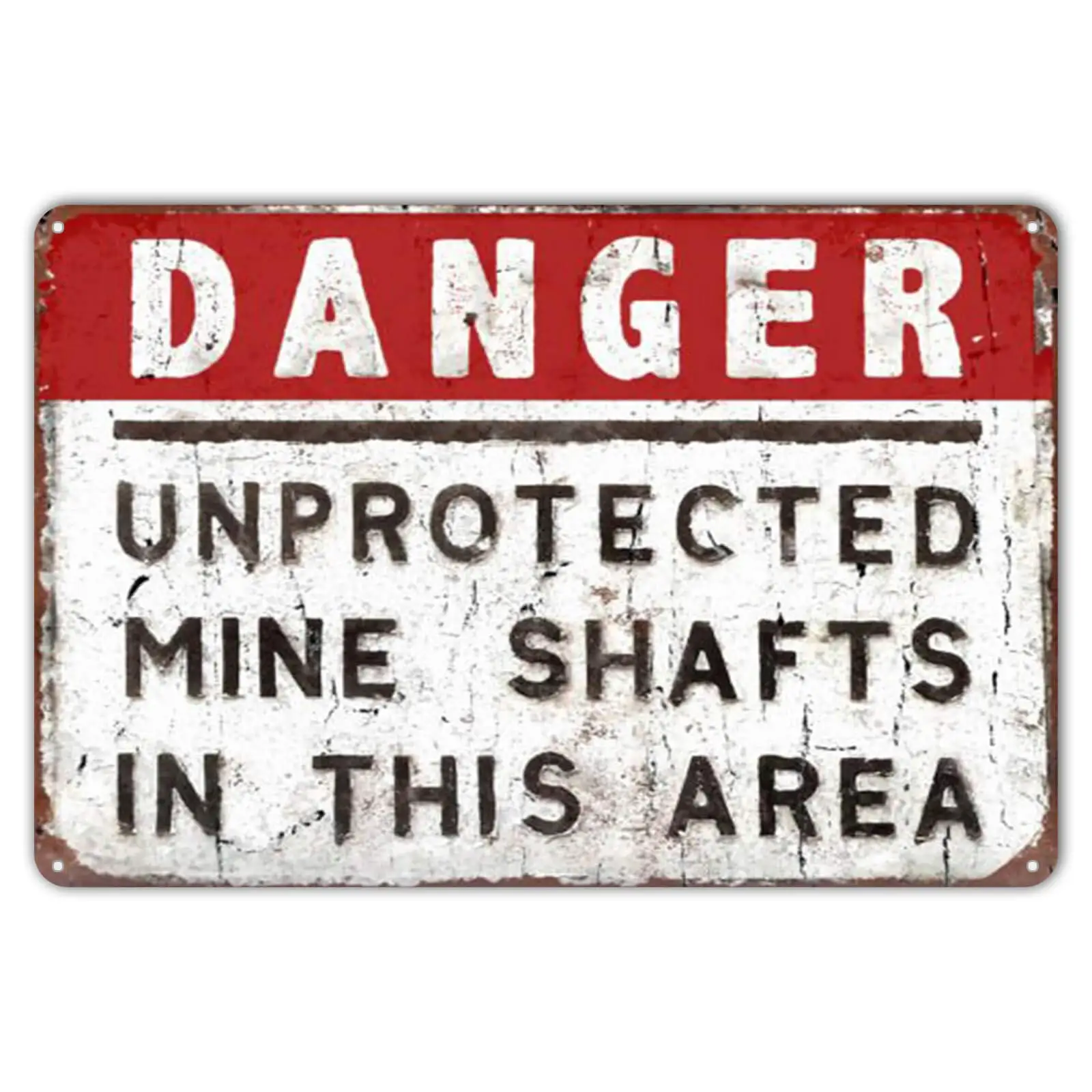 ZYPENG Vintage Tin Metal Sign Decor Danger Mine Shafts Metal Sign Wall Plaque Steel Poster 8 x 12 inches sign