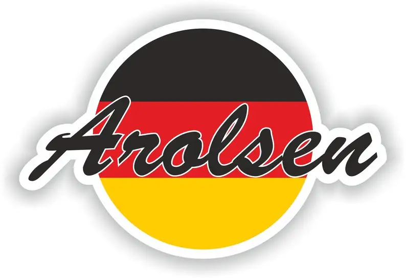 

Arolsen Germany Stylish Motorcycle Weatherproof Decal Vinyl Waterproof UV Travel Unique Trendy Resistant Decal Helmet Bumper