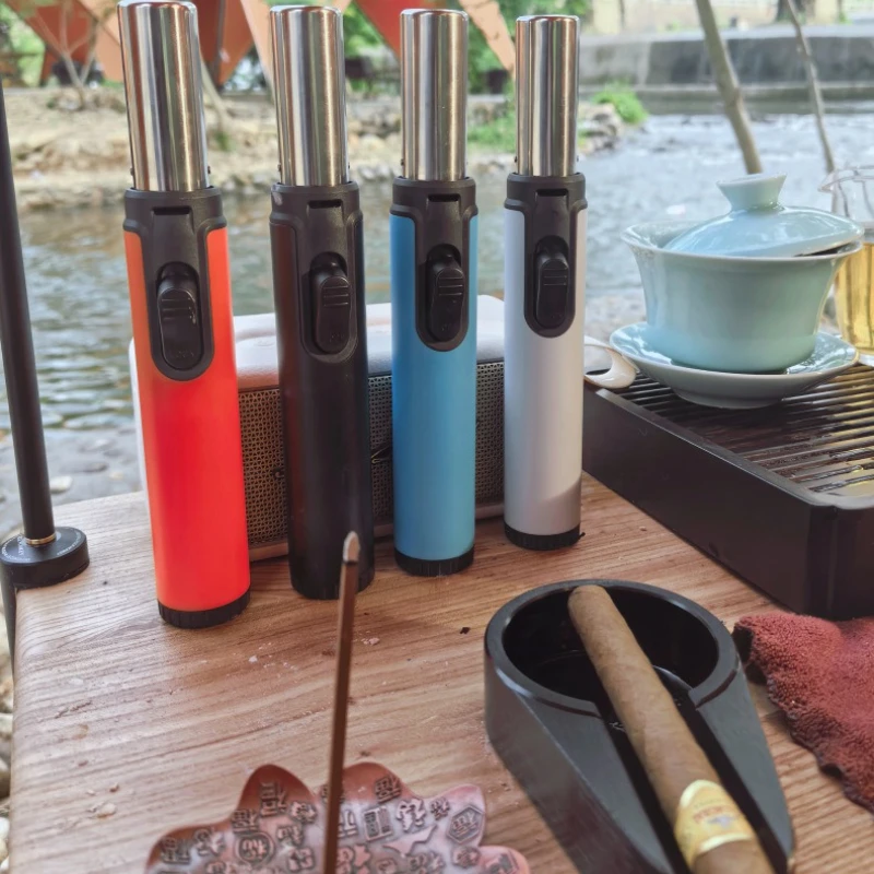 

Butane Gas Lighter Windproof Cigar Specific Spray Gun Portable Outdoor Camping Barbecue High-temperature WeldingGun Flamethrower