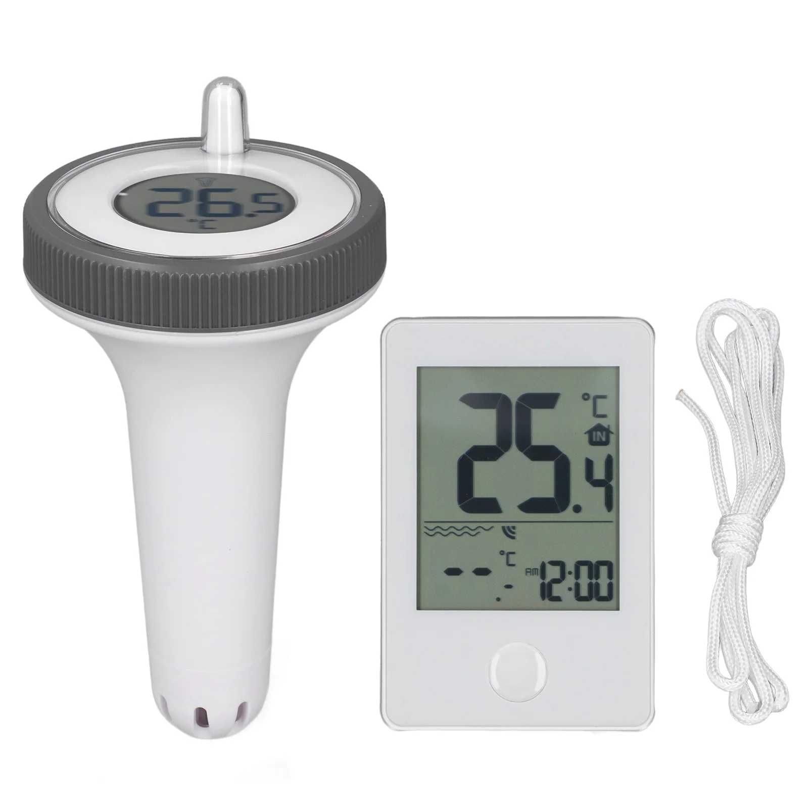 

Pool Thermometer LCD Display Digital Floating Wireless Pool Temperature Meter Multipurpose Easy To Use for Aquarium