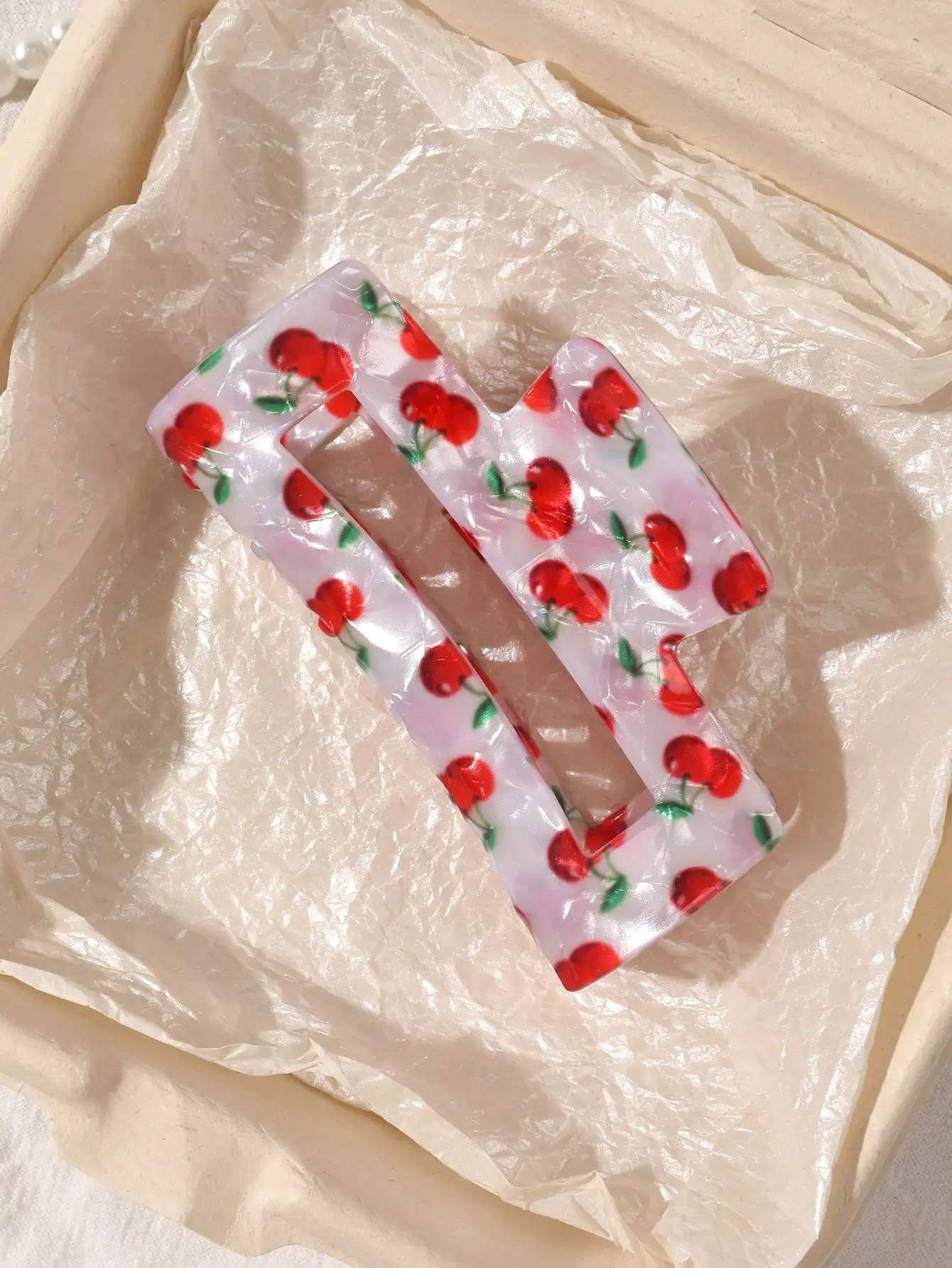 1Pcs Vintage Rote Kirsche Haar Klaue Clips Haar Klemme Weibliche Blume Haar Zubehör Platz Haar Kiefer Clip Haar barrettes für Frauen – Detail 11