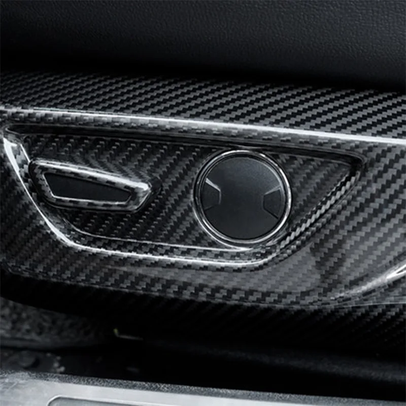 Carbon is suitable for Ford Mustang seat adjustment panel dry carbon real carbon fiber car interior modification