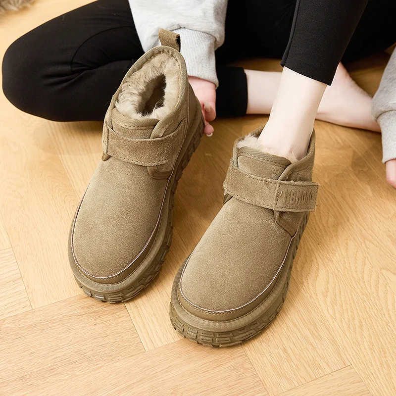 

Новинка 2025 года, зимняя повседневная спортивная хлопковая обувь, морозостойкие и теплые плюшевые хлопковые ботинки, зимние ботинки, модные уличные рабочие ботинки