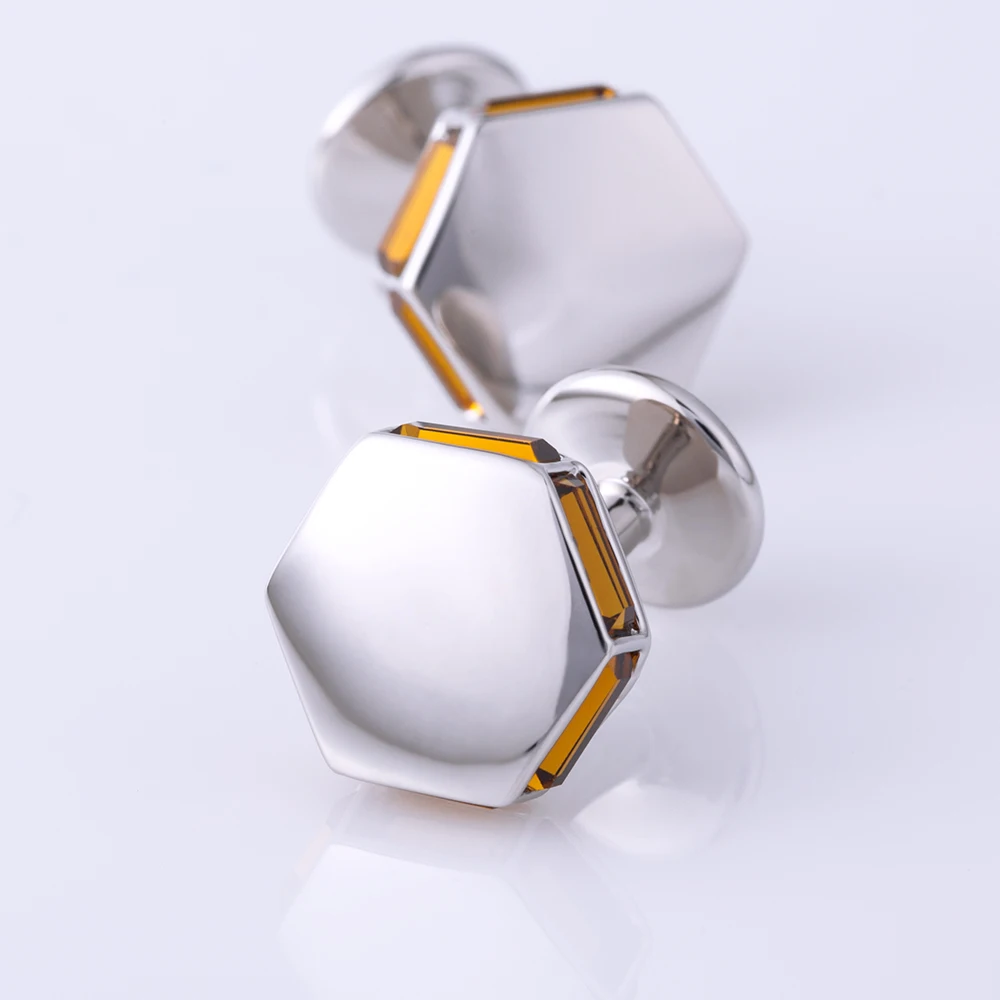 

KFLK Fashion Brand Shirt for Cufflinks Crystal Cufflinks Luxury Wedding Button Male High Quality Guests