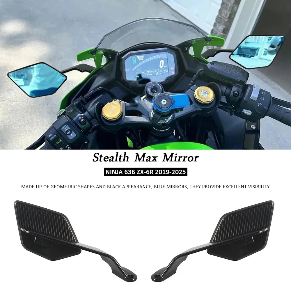 

2025-2019 Mirror New Motorcycle Accessories Rear View Side Mirror For Kawasaki Ninja636 ZX-6R Ninja 636 ZX6R