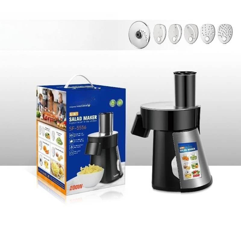Electric Salad Maker Home 6-in-1 Vegetable Cutter 6 Salad Maker