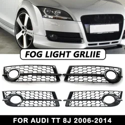 Honeycomb Mesh HEX Auto Fog Lamp Grille For Audi TT 8J 2006-2014 Front Bumper Light Grill Cover Exterior Cars Accessories Tools