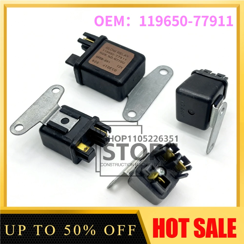 For Yanmar OEM 119650-77911 (11965077911) 12V Preheating Relay Replacement