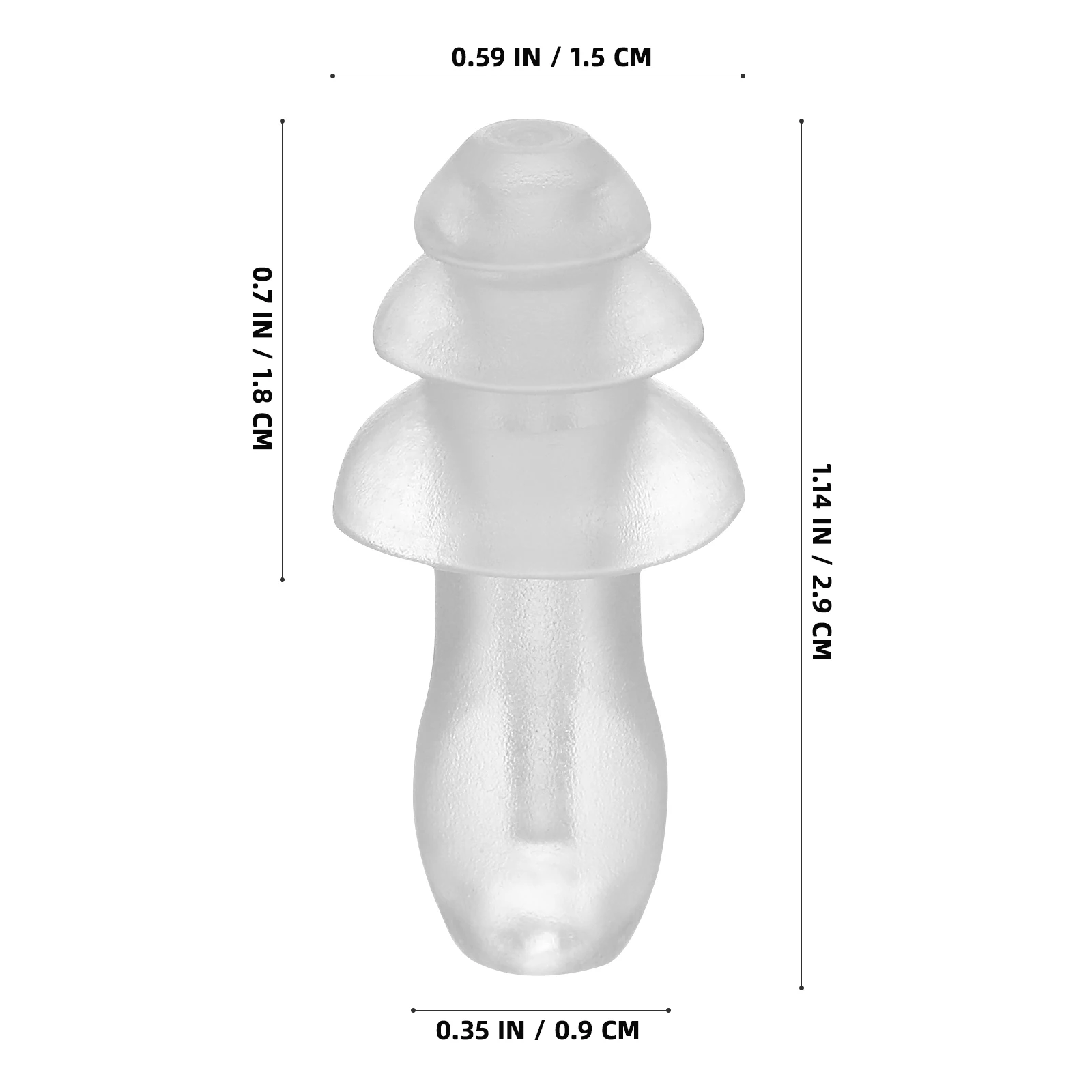 

40Pcs Silicone Ear Plugs High Quality Waterproof for Sleep Noise Reduction Study Flying Discomfort Relief Clear