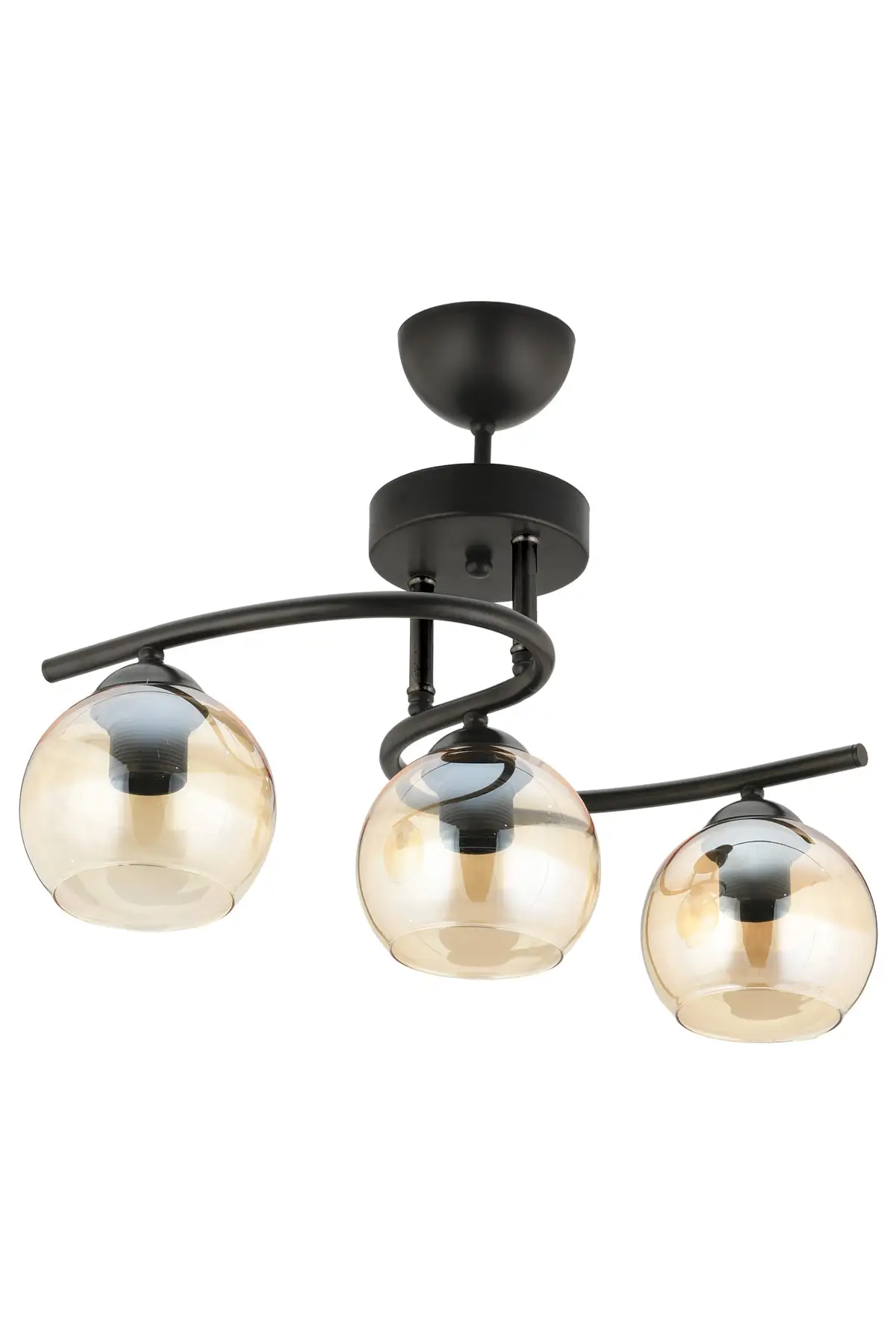 

DOLBOVI Neva 3-piece black honey glass chandelier