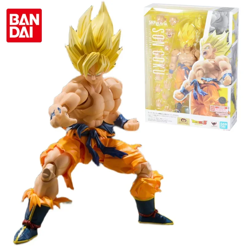 

Bandai Original SHF Dragon Ball Z Son Gokuu 3.0Anime Action Figure Toys For Boys Girls Kids Children Birthday Gifts Collectible