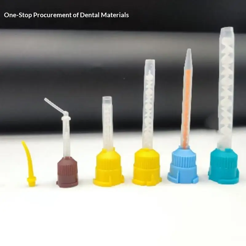 1/50/100pcs Dental Mixing Tips Disposable Silicone Rubber Mixing Head 1:1 For Impression Mixing Dispensing