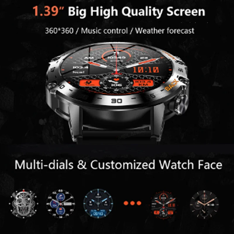 Voor Realme Q5 Realme X7 Pro Infinix Note 12 Lg Q6 1.39 Inch Groot Scherm Smart Watch Mannen Vrouwen 2023 Gezondheid Polshorloges Smartwatch