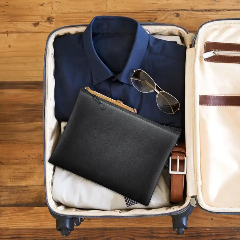 Fireproof File Bag Fireproof Money Bag Waterproof File Organizer Travel Safe Bags For Important Files Cards Passport Certificate