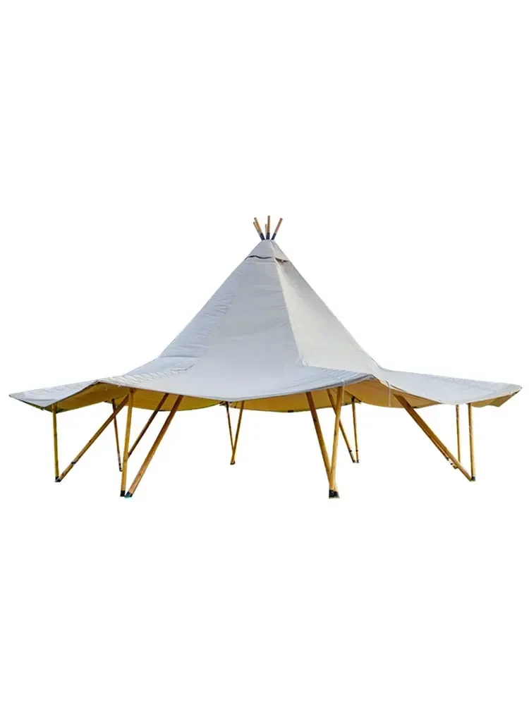 

Outdoor large canopy Indian big straw hat 10 meters tent rainproof thickened camping picnic camping equipment