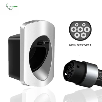 FITMPH Typ2 EV-Ladegerät-Halter, stilvoll, IEC62196-2, Ladekabel-Organizer, Steckerhalter, schlanke Wallbox, EV-Ladegerät, unterstützt Typ 2
