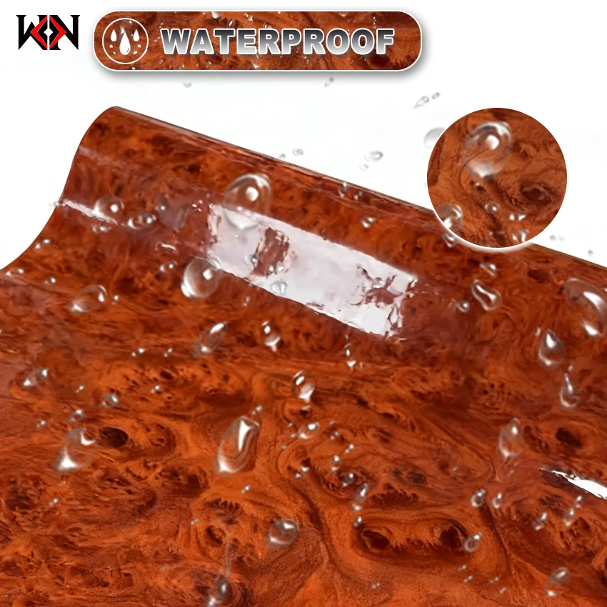 Premium Gloss Wood Grain Vinyl Wrap Film DIY Self Adhesive Decal Sticker Automotive Car Wrapping Foil with Air Release