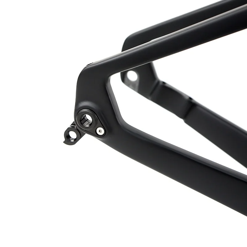 R10 Full Black Carbon Fiber Racing Bicycle Frame Thru Axle Disc Brake Wind Breaking With No Label For Road Riding