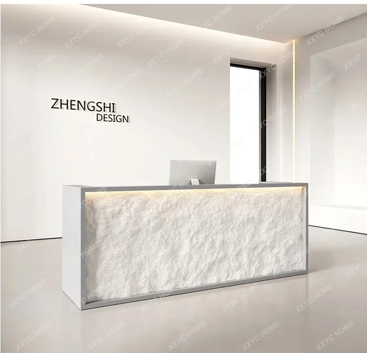 X-S  Light luxury beauty salon front desk Nordic style store bar counter Simple modern checkout page counter HG