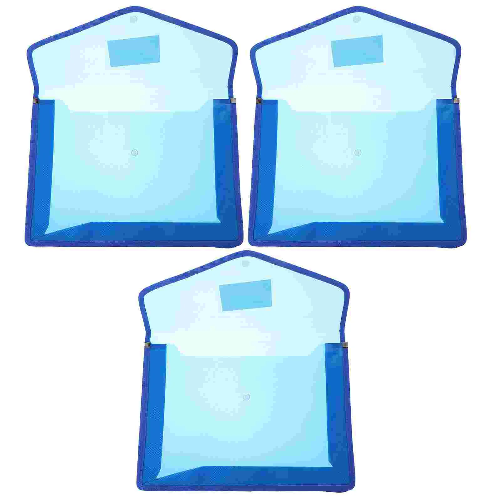 Bolsa de archivo A4, carpetas de malla para documentos, contenedores con tapas, estuche de transporte con botón a presión, 3 uds.