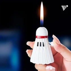 New Cute Mini Inflatable Lighter Metal Butane Gas Open flame Kitchen Gas Outdoor Lighter Cigarette Accessories Smoking Gifts