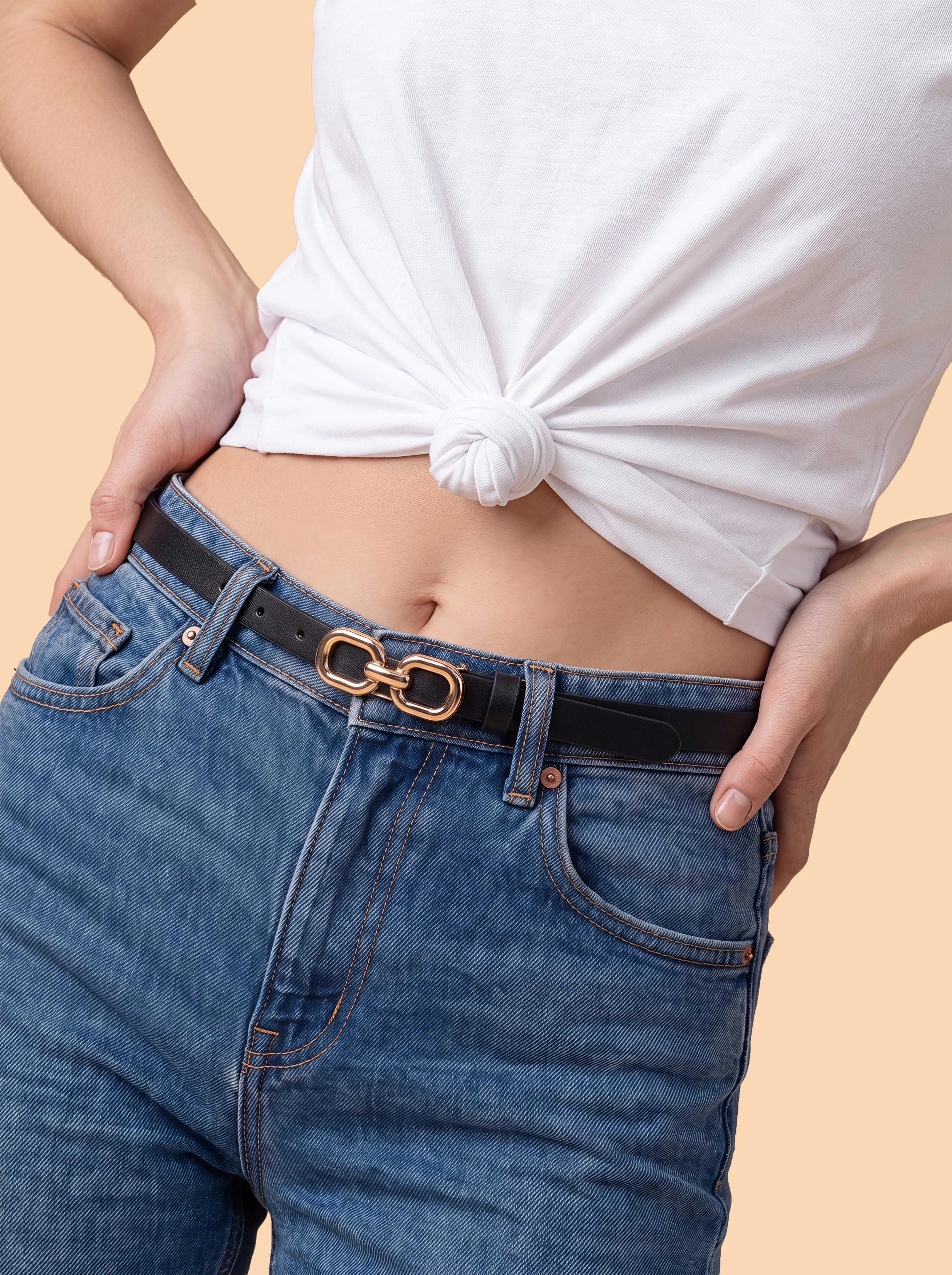 4PCS combination ladies new fashion thin belt, high grade PU belt, jeans dress decorative belt.