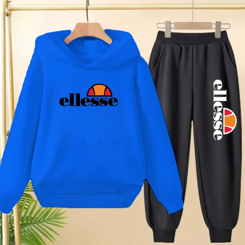 

Children's New Year Trend Letters Clothes Pullover Fashion Hoodie Girls Boy Toddler3-12Yrs Casual Sweatshirr+Pants 2P Sports Set