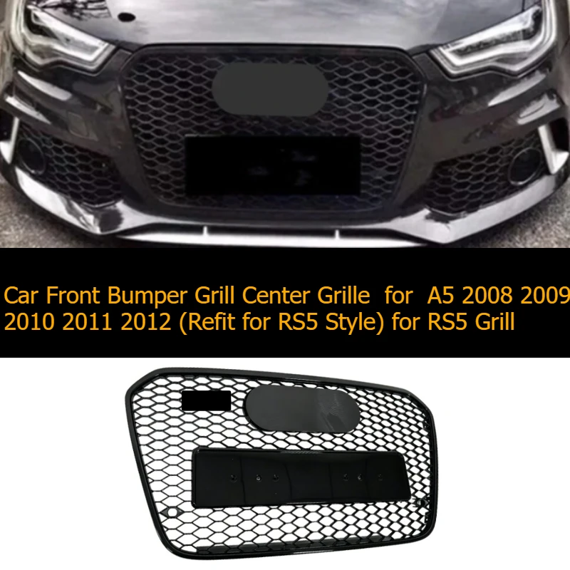 Auto-Frontgrill im S6/RS6-Stil Frontstoßstangen-Gitter Motorhaubengrill für A6/S6 LC7 2013-2015 für RS6 C7 Grill