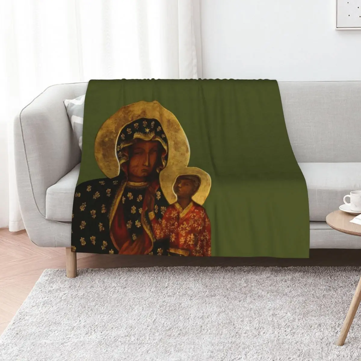 The Black Madonna of Czestochowa, Our Lady of Cz?stochowa, Blessed Virgin Mary Throw Blanket Single Kid'S Blankets