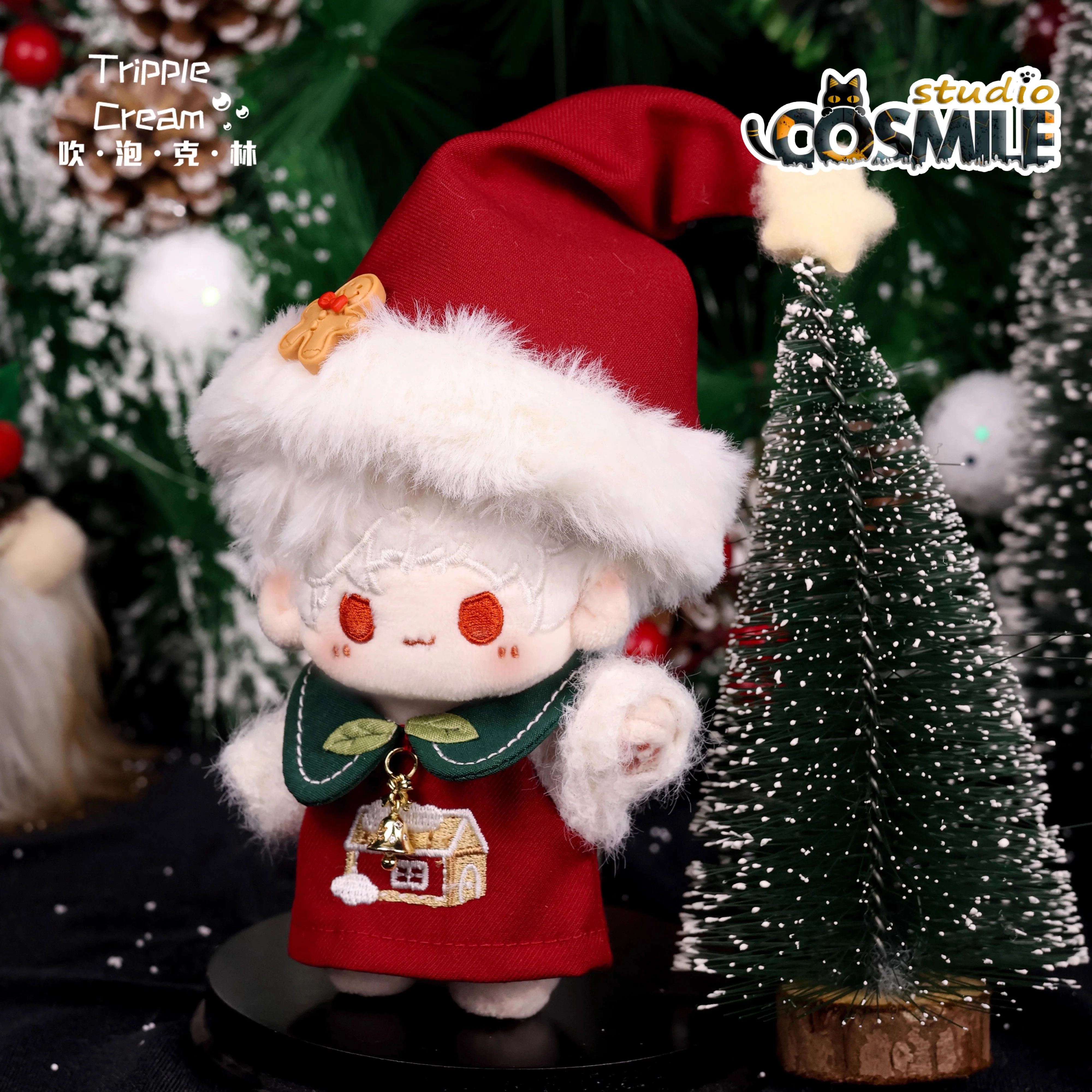 

Kpop Idol Star Рождественская красная шляпа платье костюм CP для 10 см плюшевая кукла одежда аксессуары для кукол KL Dec